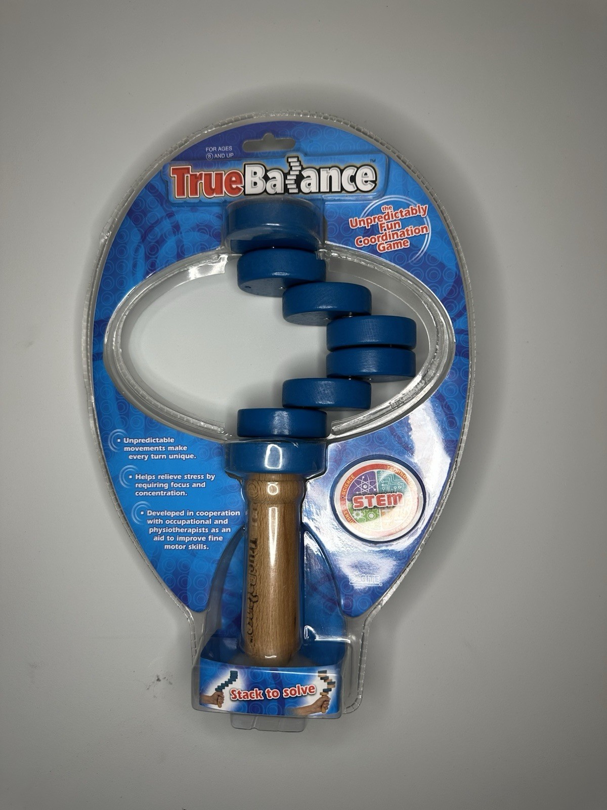 True Balance Handheld Wooden Toy Stem Coordination Motor Skills Game NIB