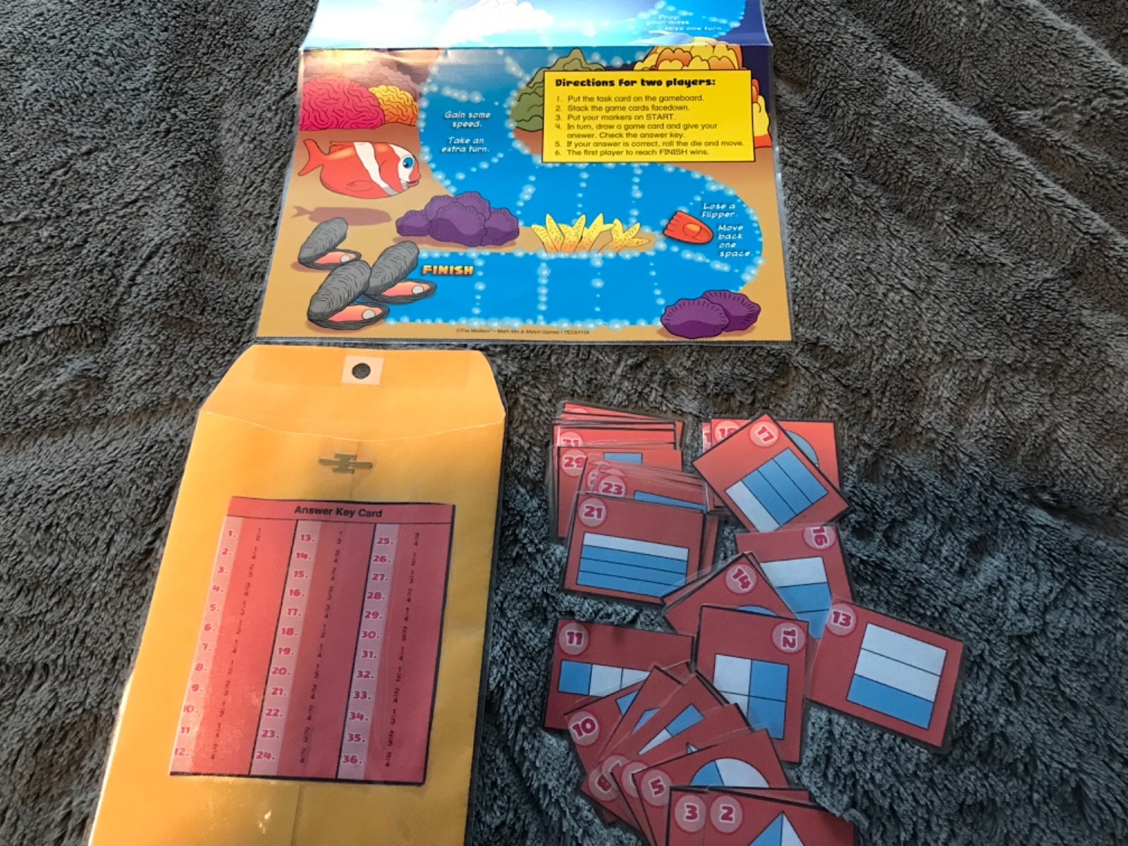 Pearl Diving! Fractions math teacher game resources 2nd gr