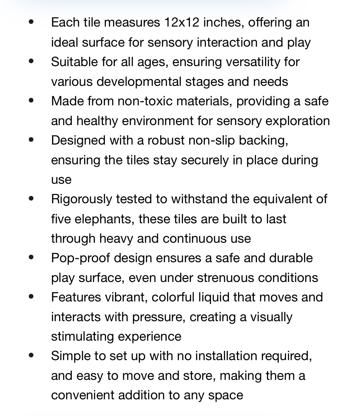 PLAYLEARN 12in Classic Liquid Floor Tiles (5) sensory development Teaching Tools
