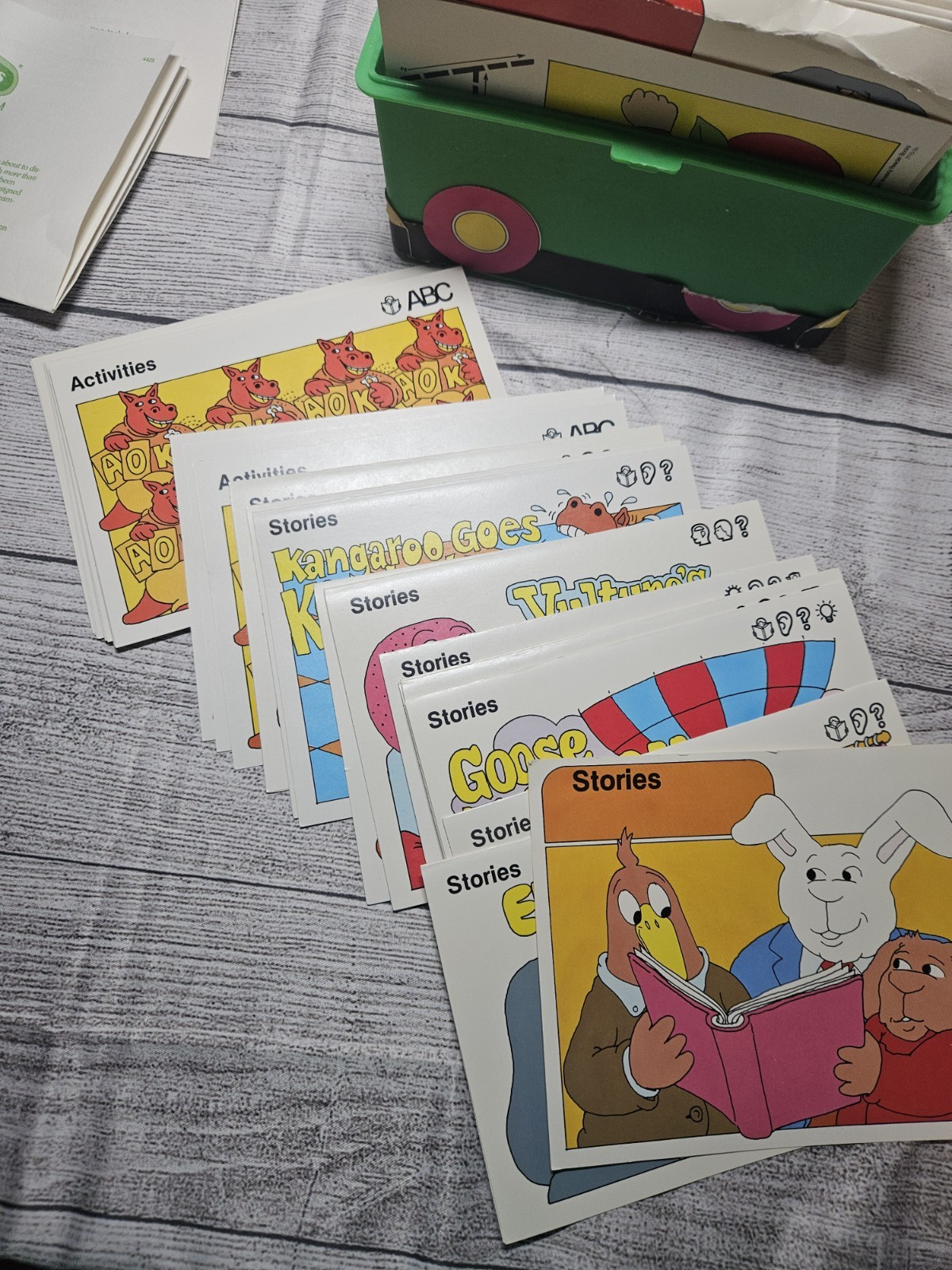Vintage Sweet Pickles Preschool Program Learning Case Activity Bus Full w/Cards