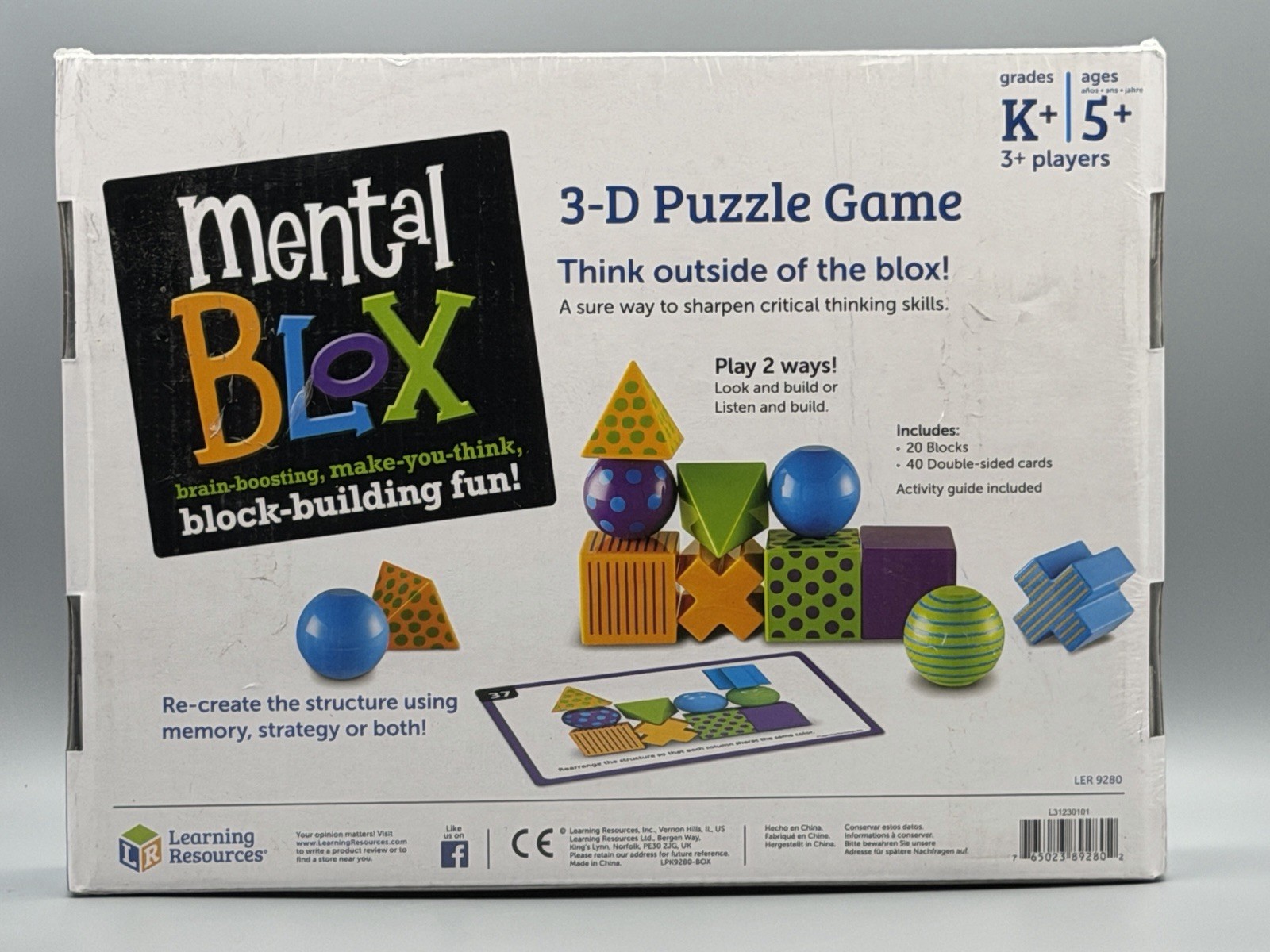 Learning Resources Mental Blox 3-D Puzzle Game Age 5+ Building Blocks