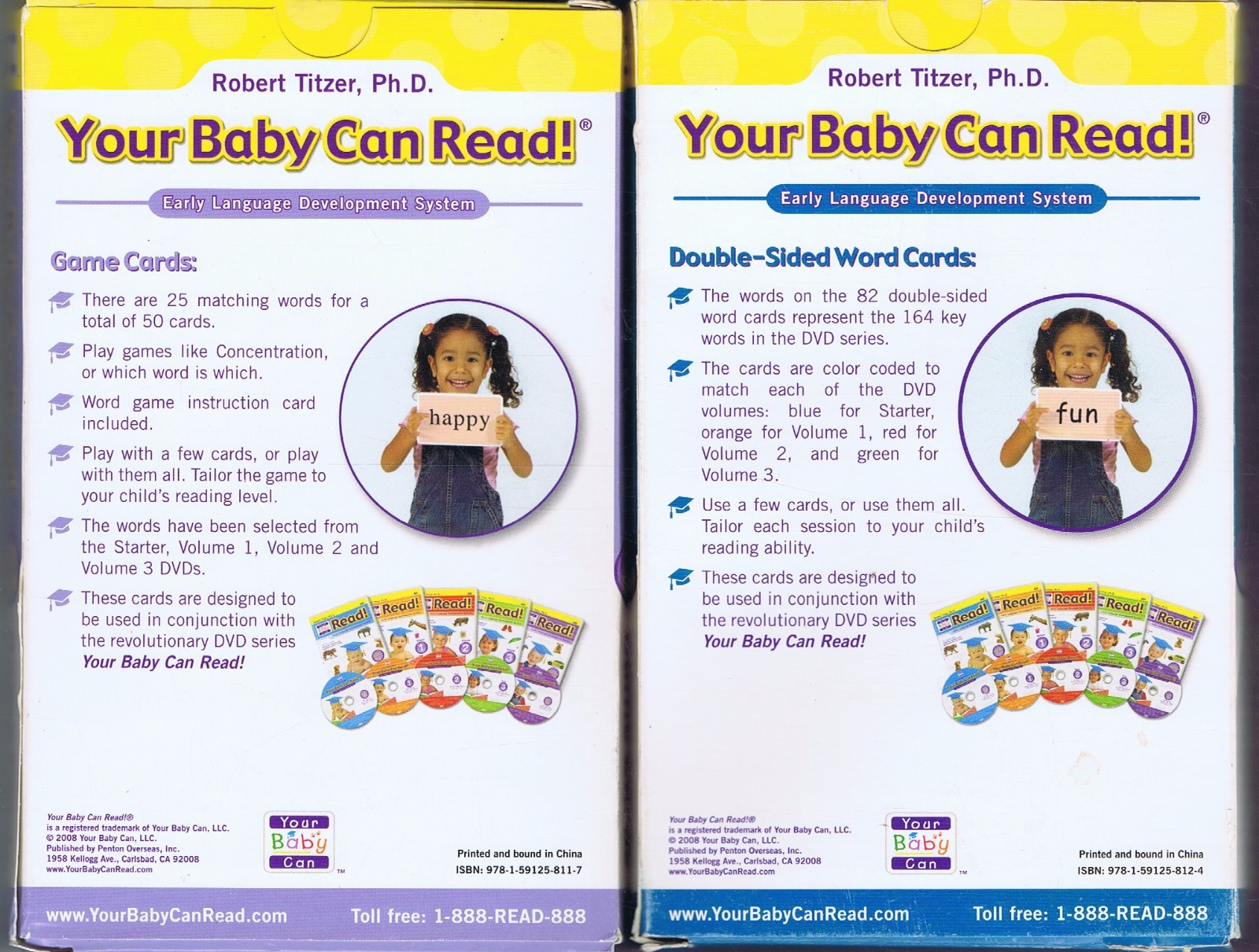 Your Baby Can Read ! Game Cards & Word Cards