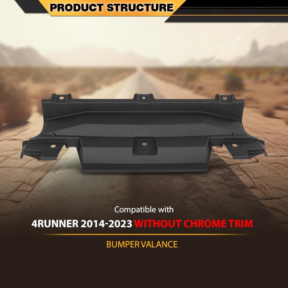14-23 Toyota 4Runner Front Lower Bumper Valance Black TO1091100 w/o Chrome Trim
