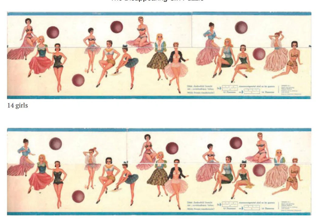 Disappearing Girl Puzzle – Classic Recreation of German Optical Illusion, 15 or