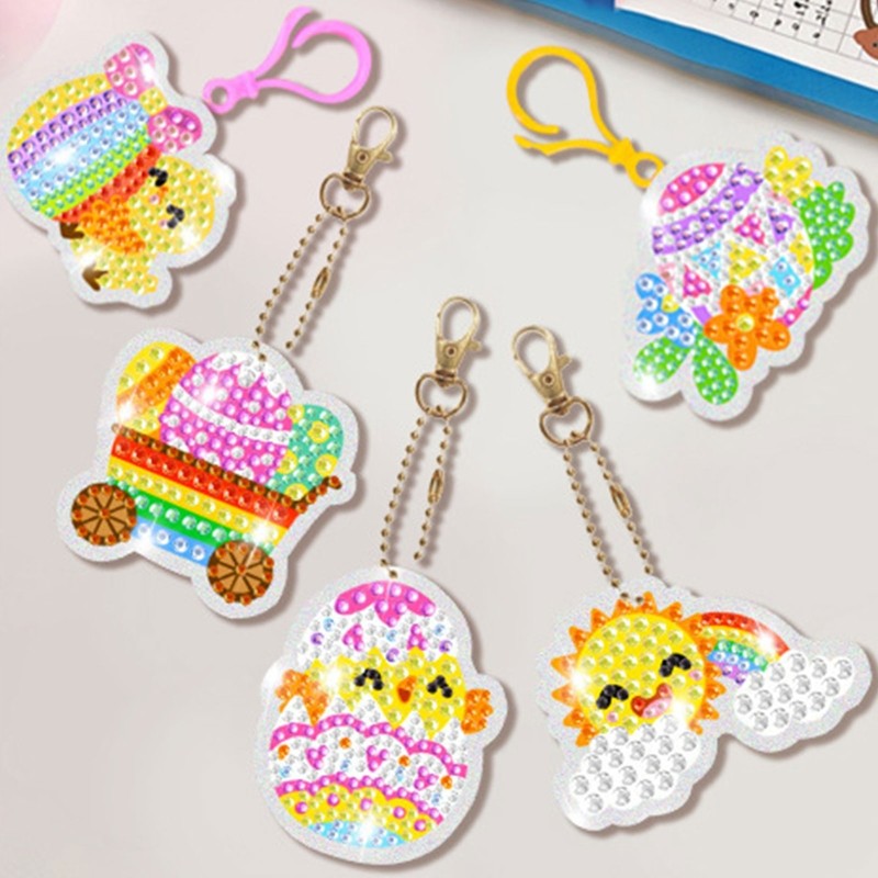 5D Kits Easter Arts for Kid Aged 8 -12 DIY for Keychain