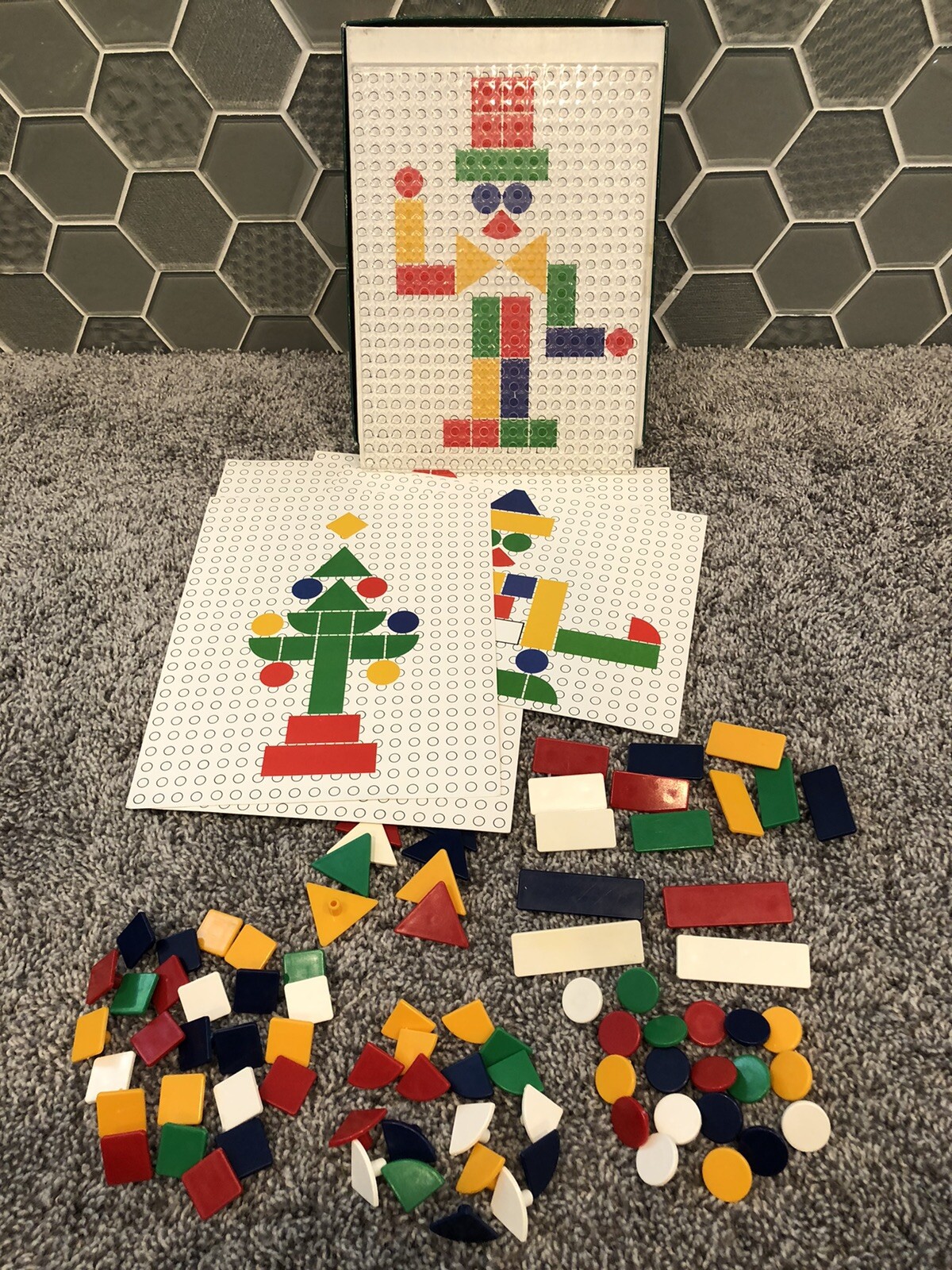 Vintage Fernand Nathan Crystal Geometric Shape Forms 1982 RARE Home School Learn