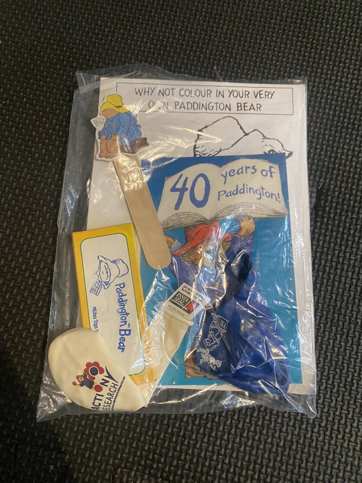 Paddington Bear 40th Coloring Sheet Crayons Ballon’s Post Card