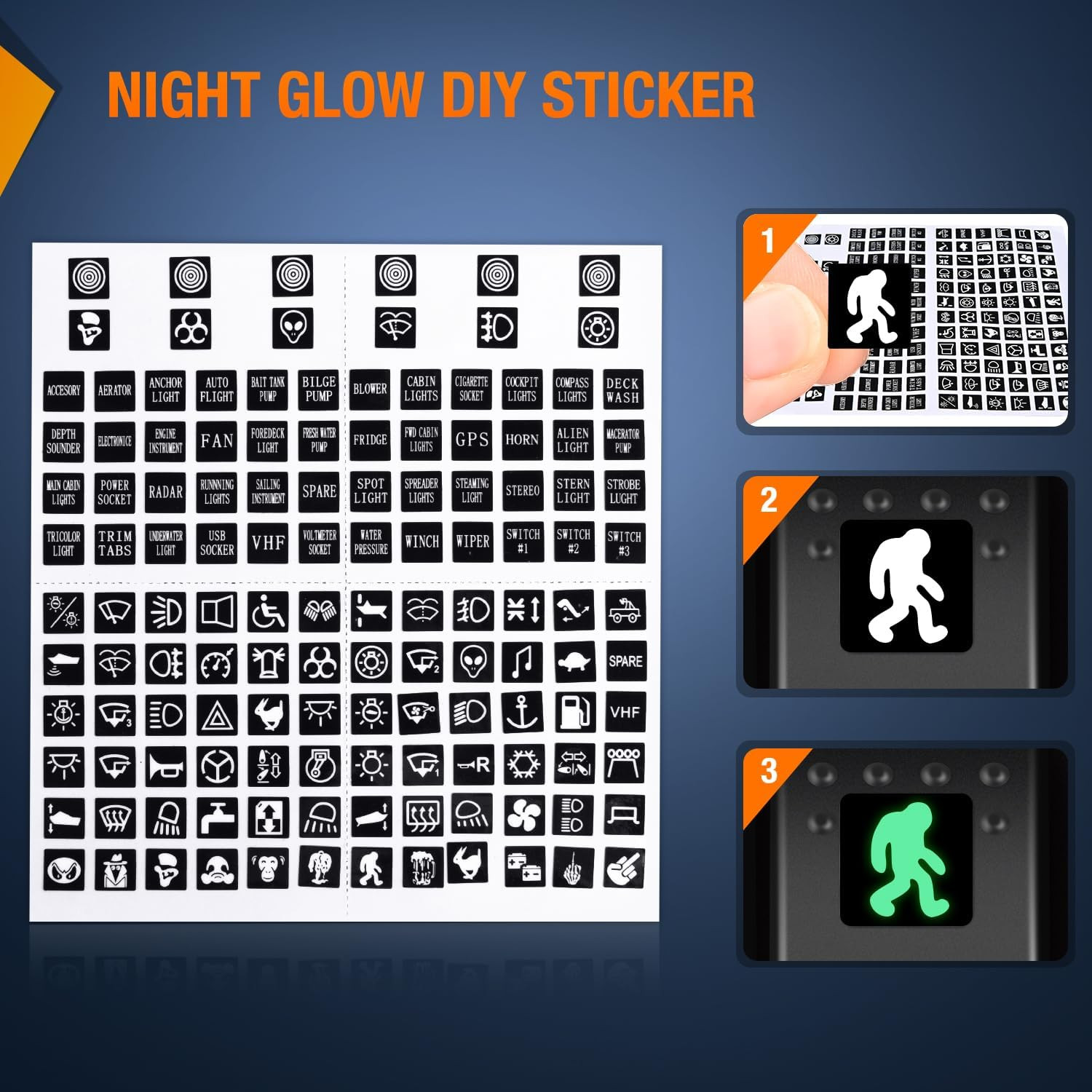Nilight 6 Gang on off Rocker Switch Panel Red Backlit 12V 24V LED Digital