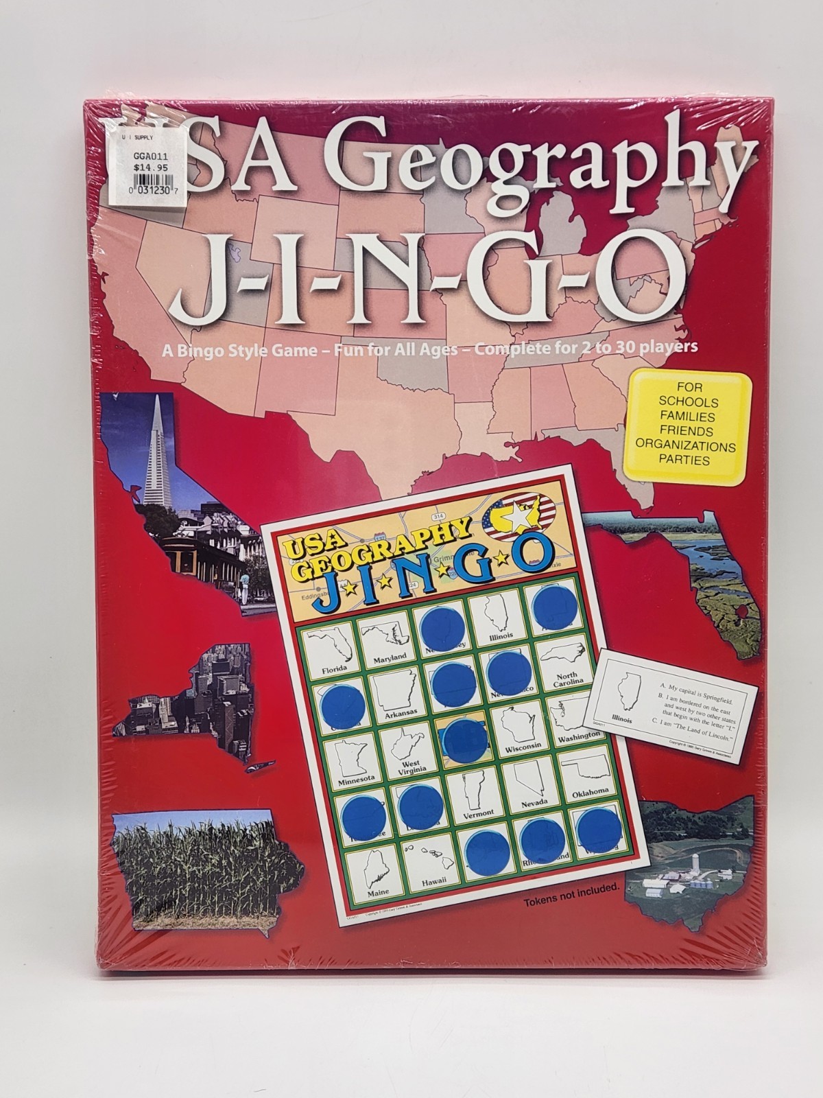 JINGO USA Geography Educational Bingo Style Game Gary Grimm & Associates