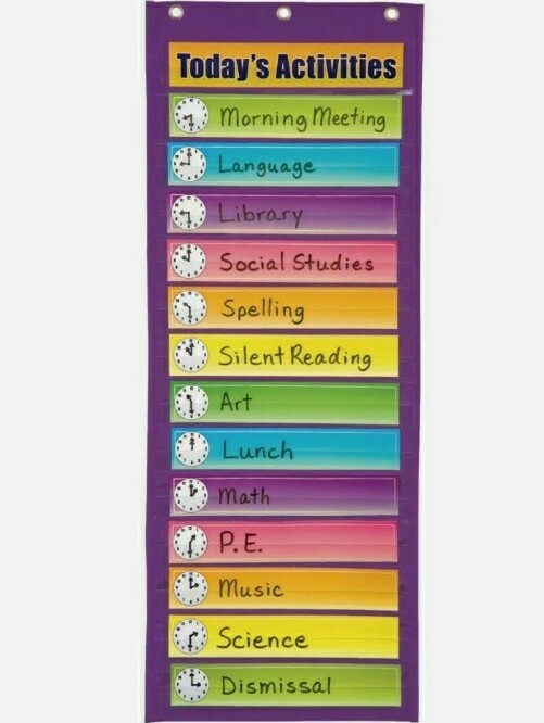 Pacon Dry-Erase Activity Pocket Chart 13″ x 34″ 20410 Classroom Teacher
