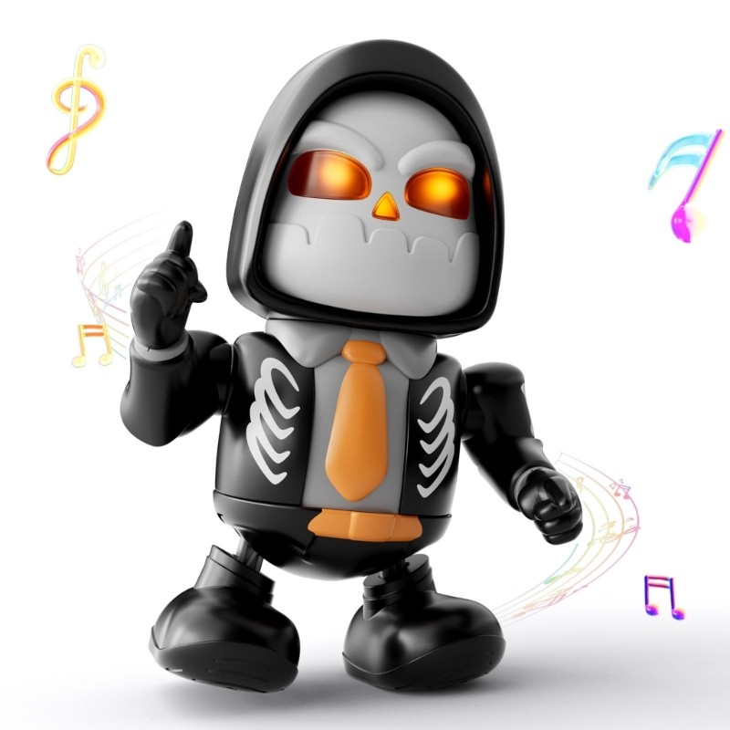 Dancing Skeleton Toy Robot Pumpkin Swinging Skeleton For Halloween Party