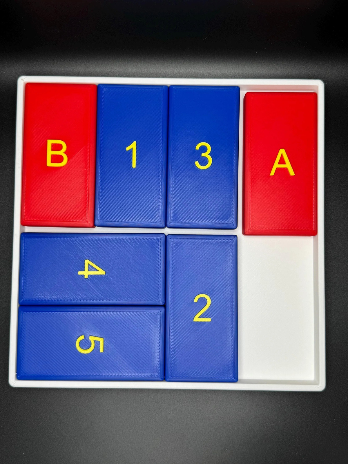 The A and B Puzzle – Modern Recreation of a Classic Sliding Puzzle – Large 3D