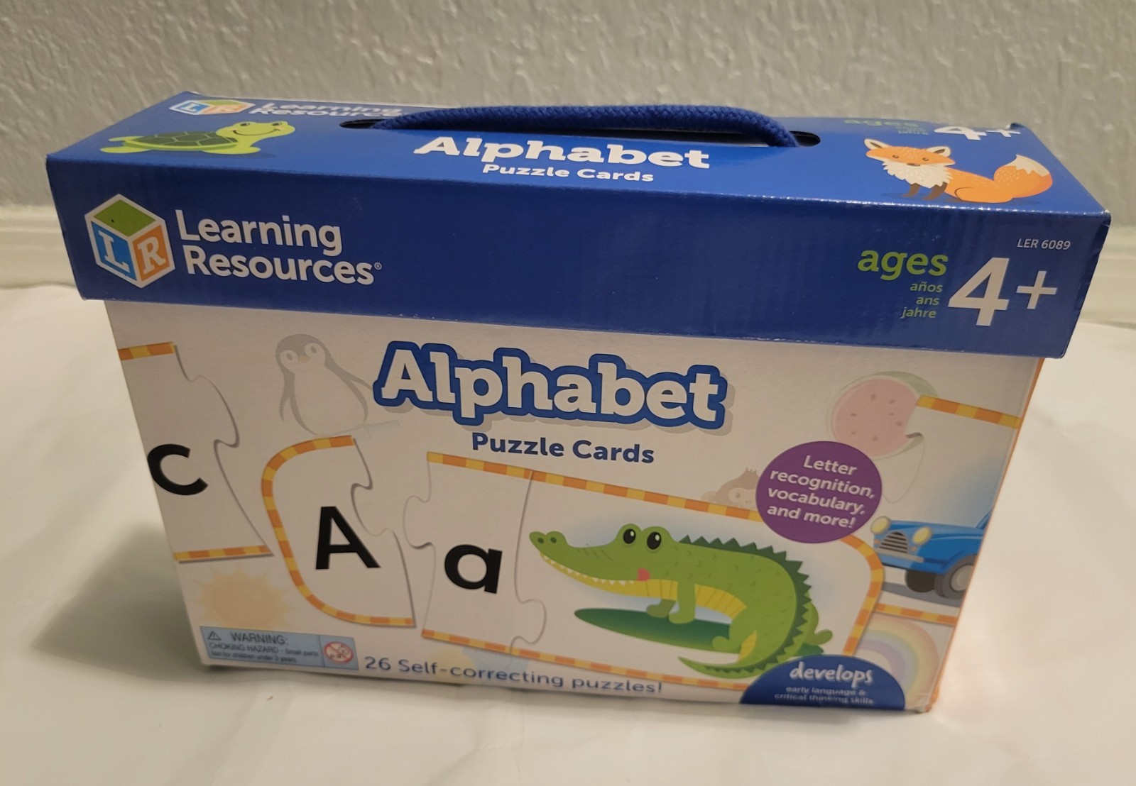 Learning Resources ABC Puzzle Cards, Kindergarten Readiness, Self Correcting