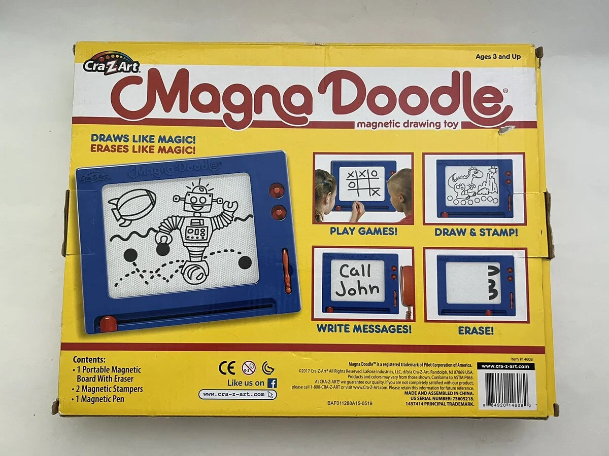 EUC • Cra-Z-Art • 14608 • Retro • Magna Doodle Drawing •Pen Stamps • Box