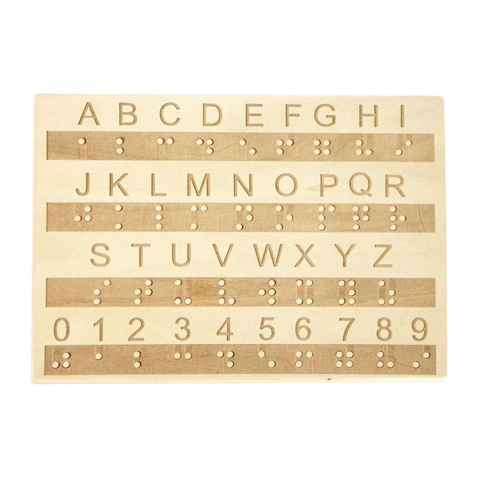 Braille Alphabet Board Lightweight Practice Touch based with Raised Dots