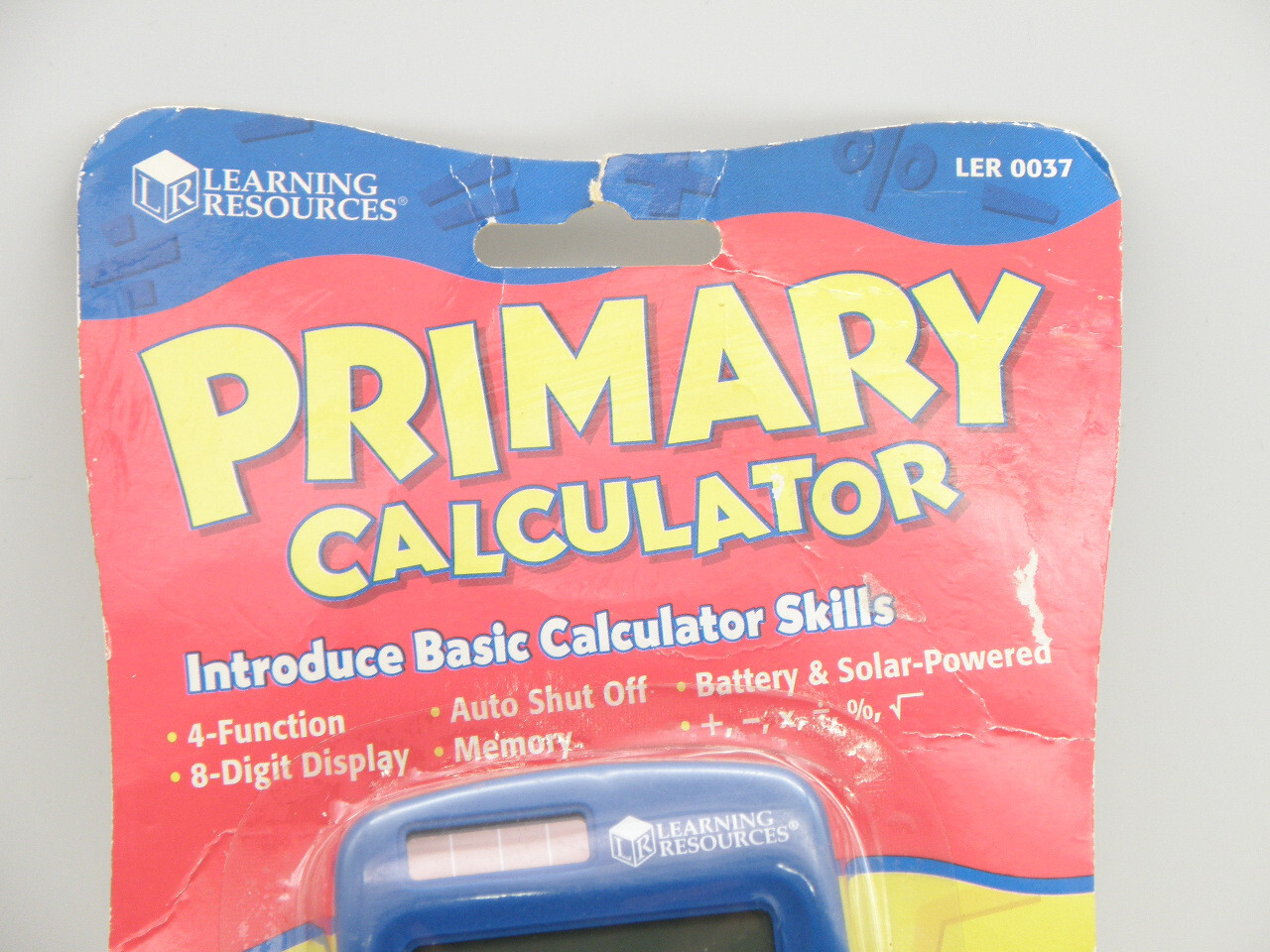 Primary Calculator Learning Resources Solar & Battery Powered LER 0037 NOS