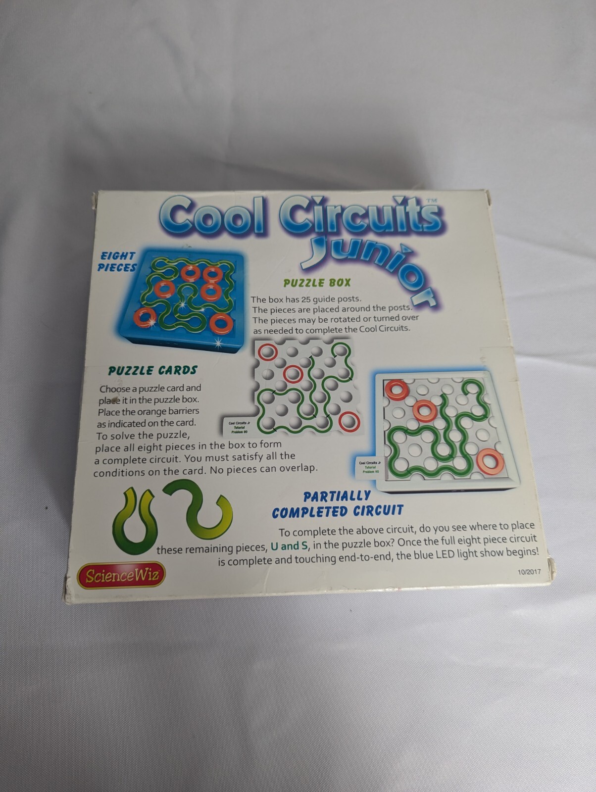 Cool Circuits Junior ScienceWiz Electronic Board Plays Music Sounds 40 Puzzles