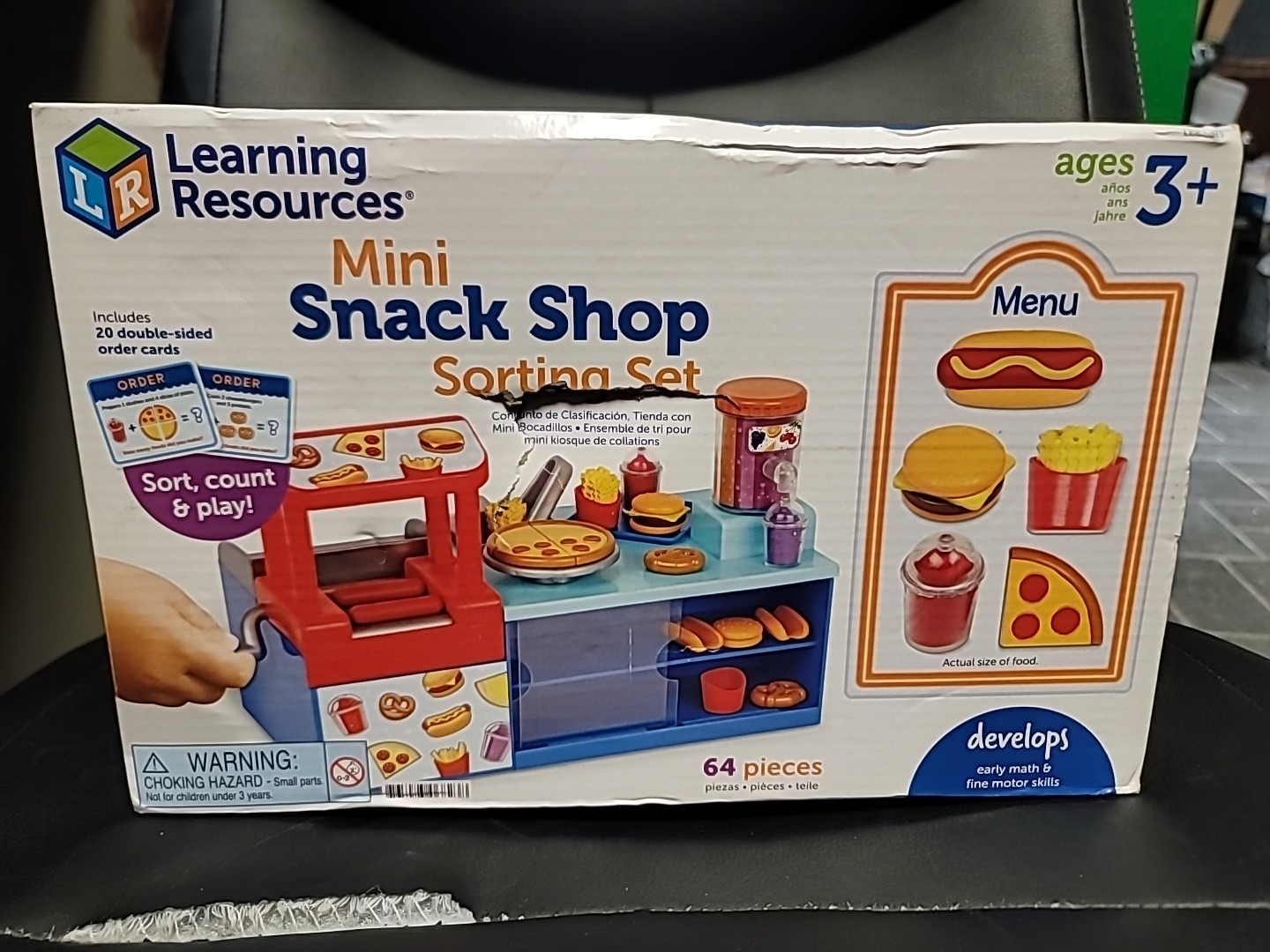 Learning Resources Mini Snack Shop Sorting Set Fast Food Set NIB FREE SHIPPING