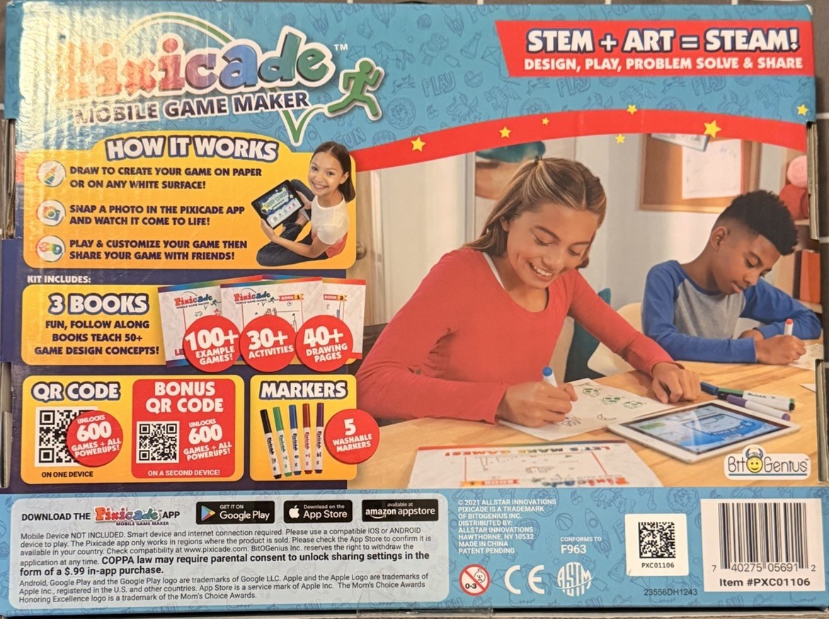 *NEW* Pixicade Plus Mobile Game Maker Create & Play Video Games STEM