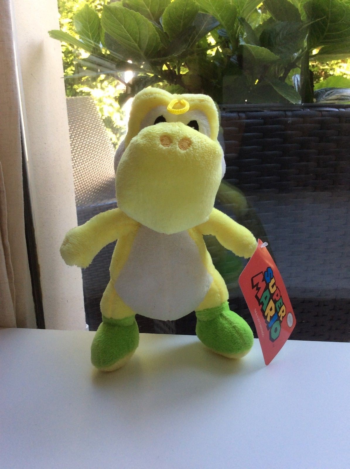 👿 Yoshi Yellow Plush Blanket Super Mario Nintendo New With Tag 20cm