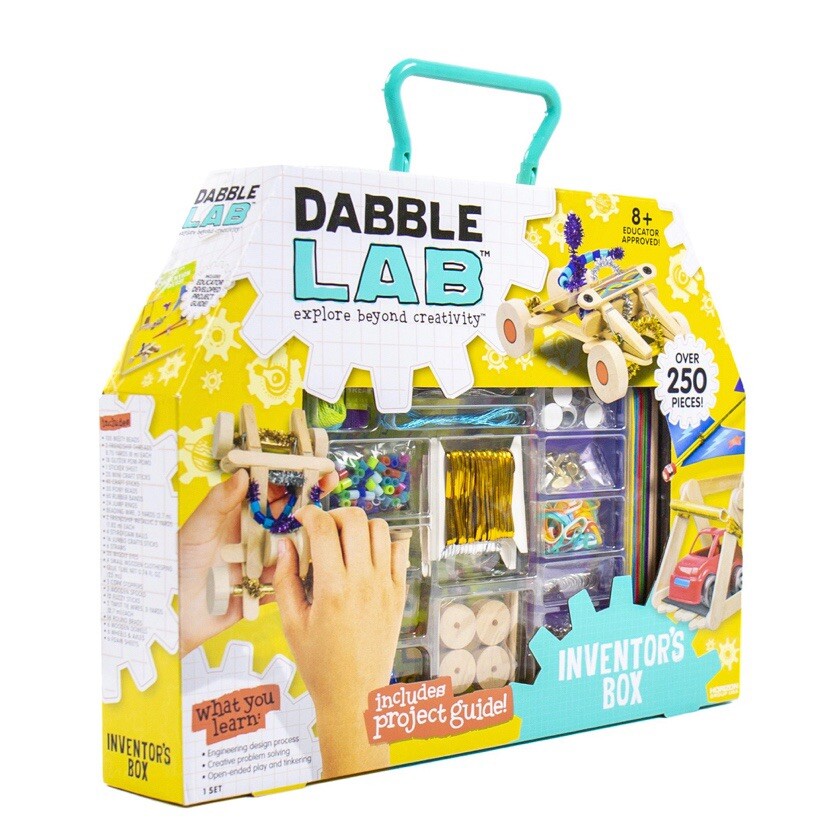 Dabble Lab Kids Inventors Box Fun Educational Crafts Ages 8 + 250 Pieces New