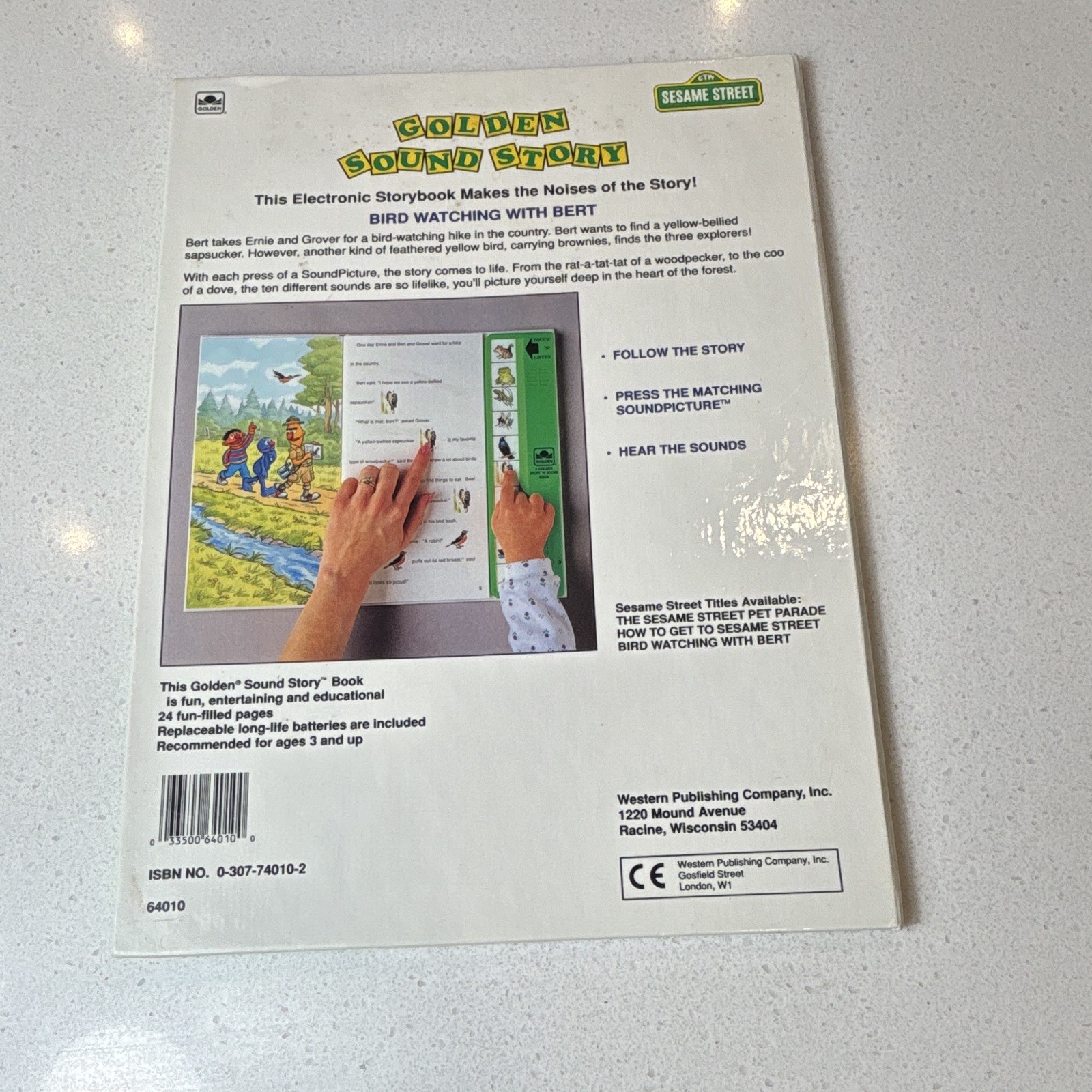 Golden Sesame Street Bird Watching with Bert Touch & Listen Sound Book 1981