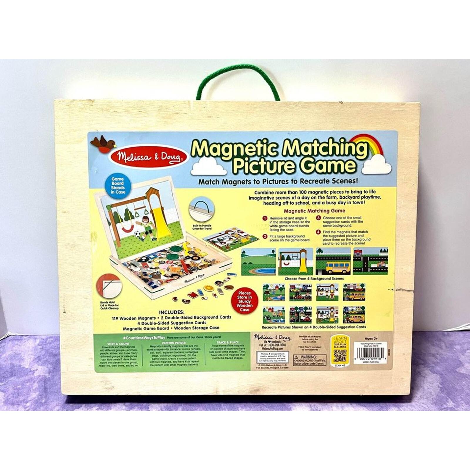 Melissa & Doug Magnetic Matching Picture Game Incomplete Puzzle