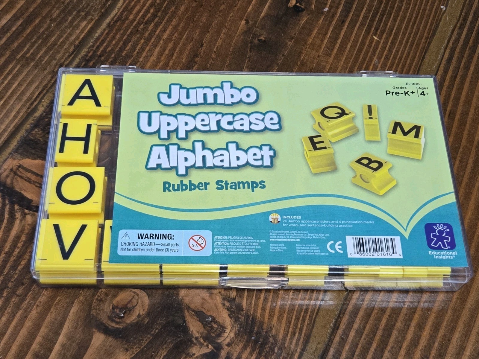 Plastic Jumbo Uppercase Alphabet Rubber Stamps