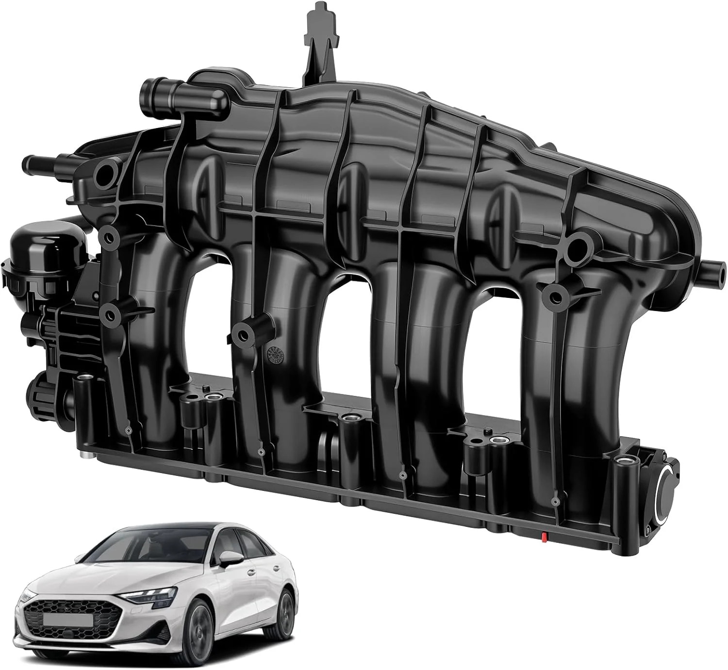 Engine Intake Manifold Assembly with Solenoid Sensor Compatible with 2008-2013 A