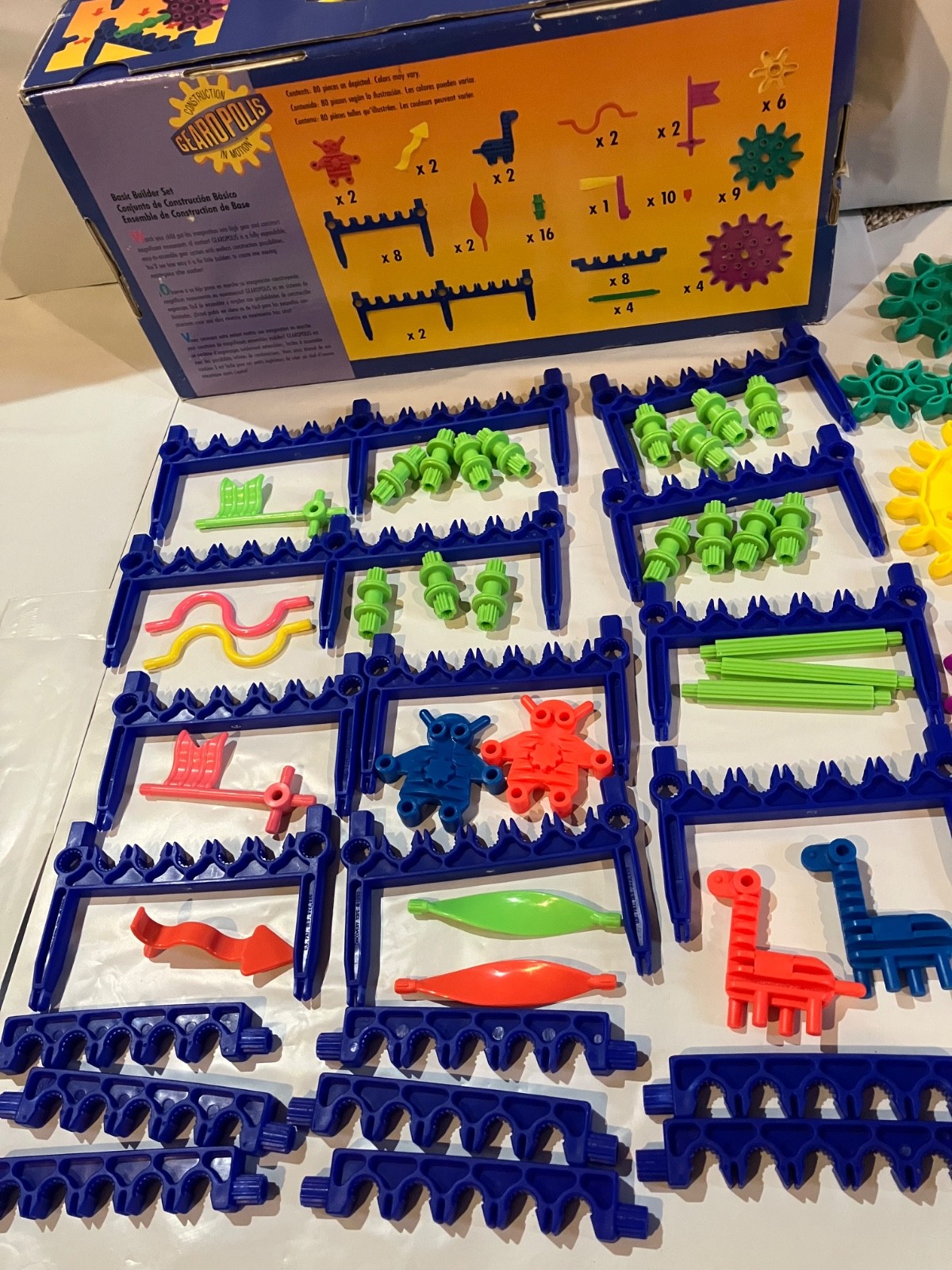 Gearopolis Construction In Motion Discovery Toys Vintage 1991 Missing 6 Pieces