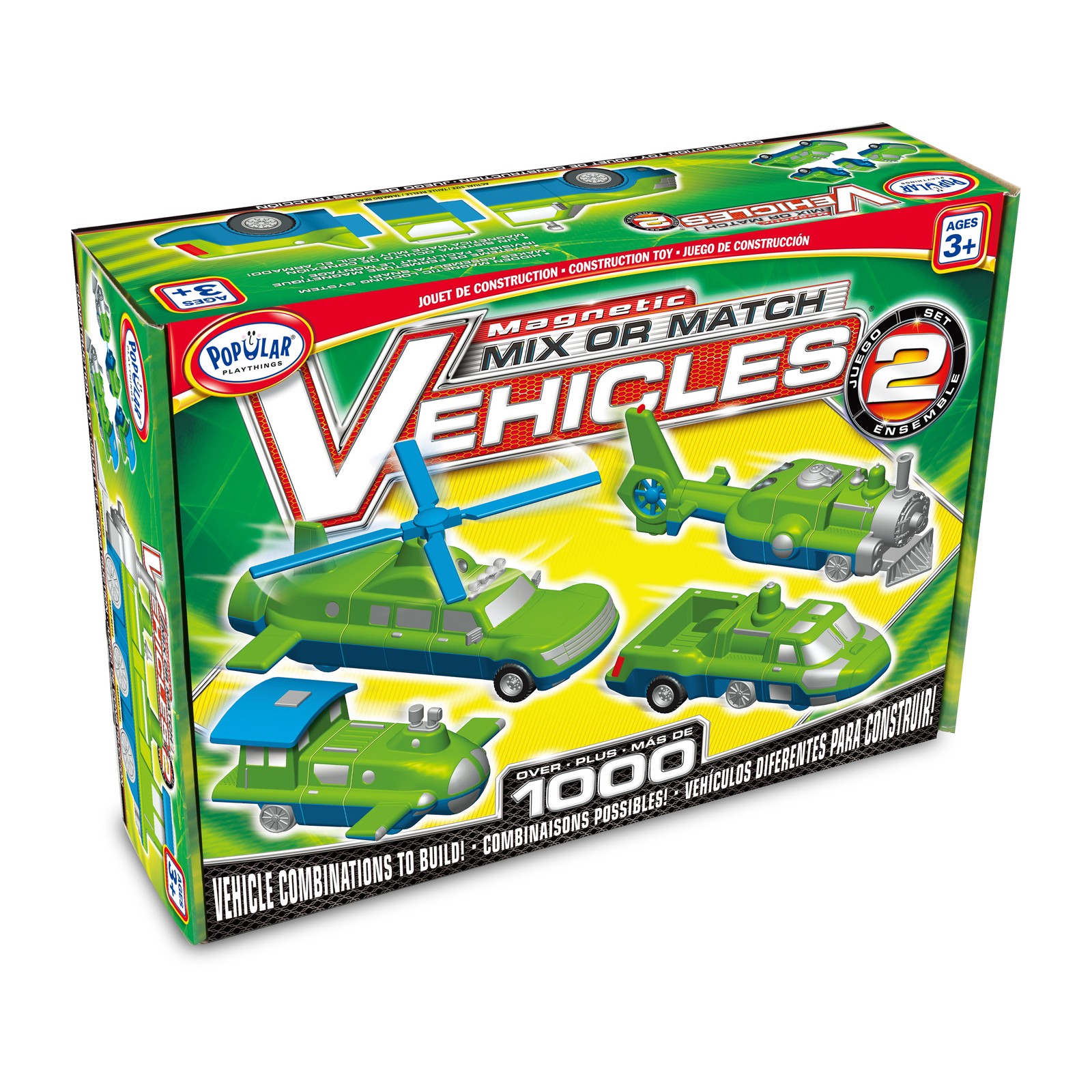 New – Popular Playthings Magnetic Mix or Match Vehicles: Set #2 – Ages 3+