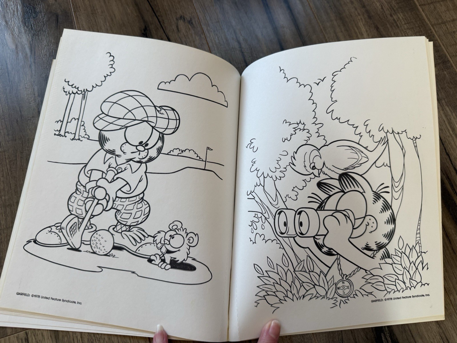 Golden GARFIELD Activity Book LOT Trace & Color Paint ‘N’ Marker With Water Cat