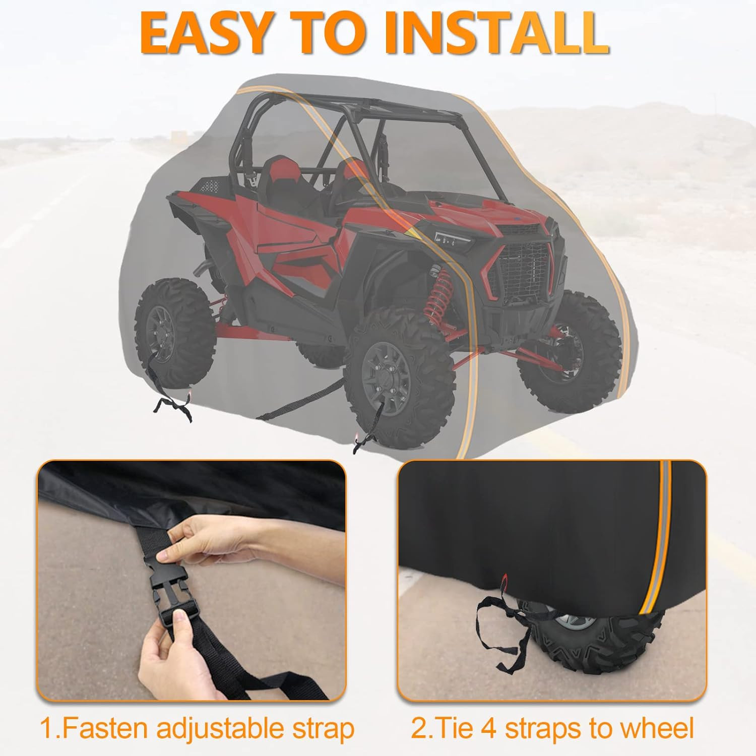 Waterproof 420D Outdoor Storage Cover Compatible with Polaris RZR Ranger Command