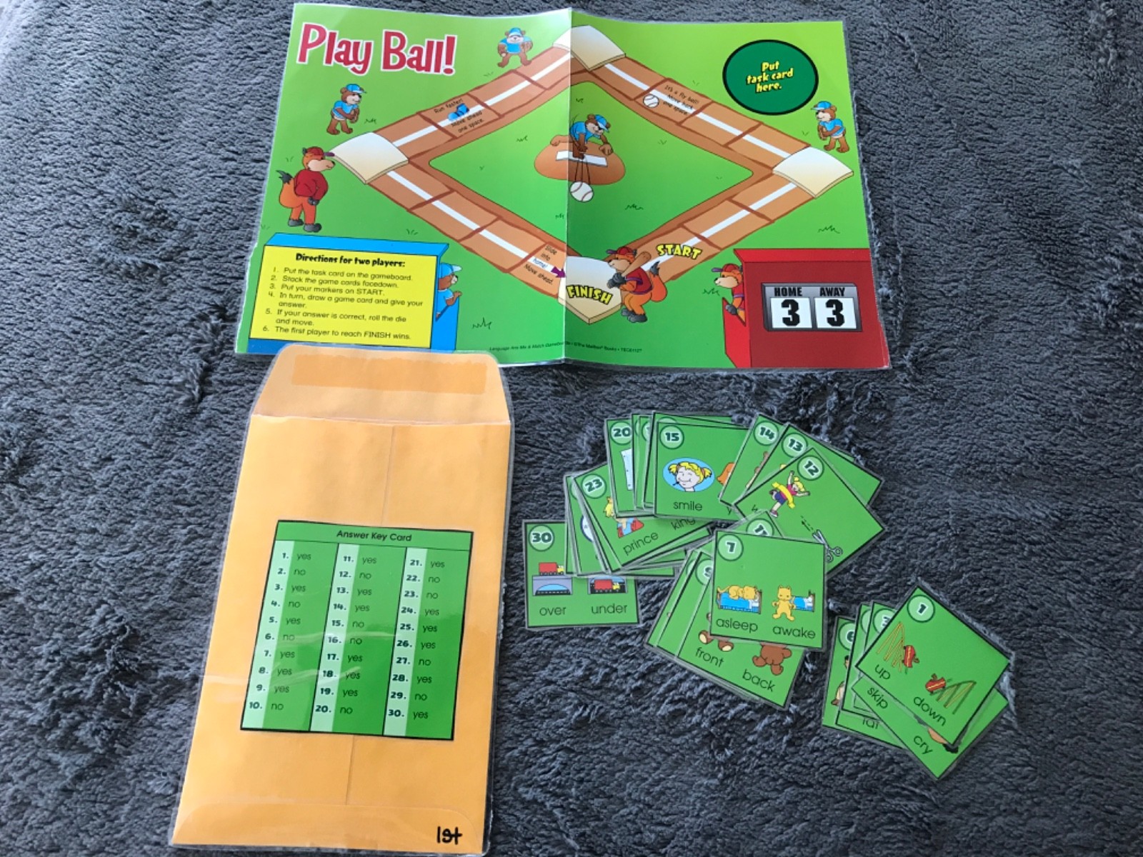 Play Ball! Antonyms lang arts teacher game resources 1st grade