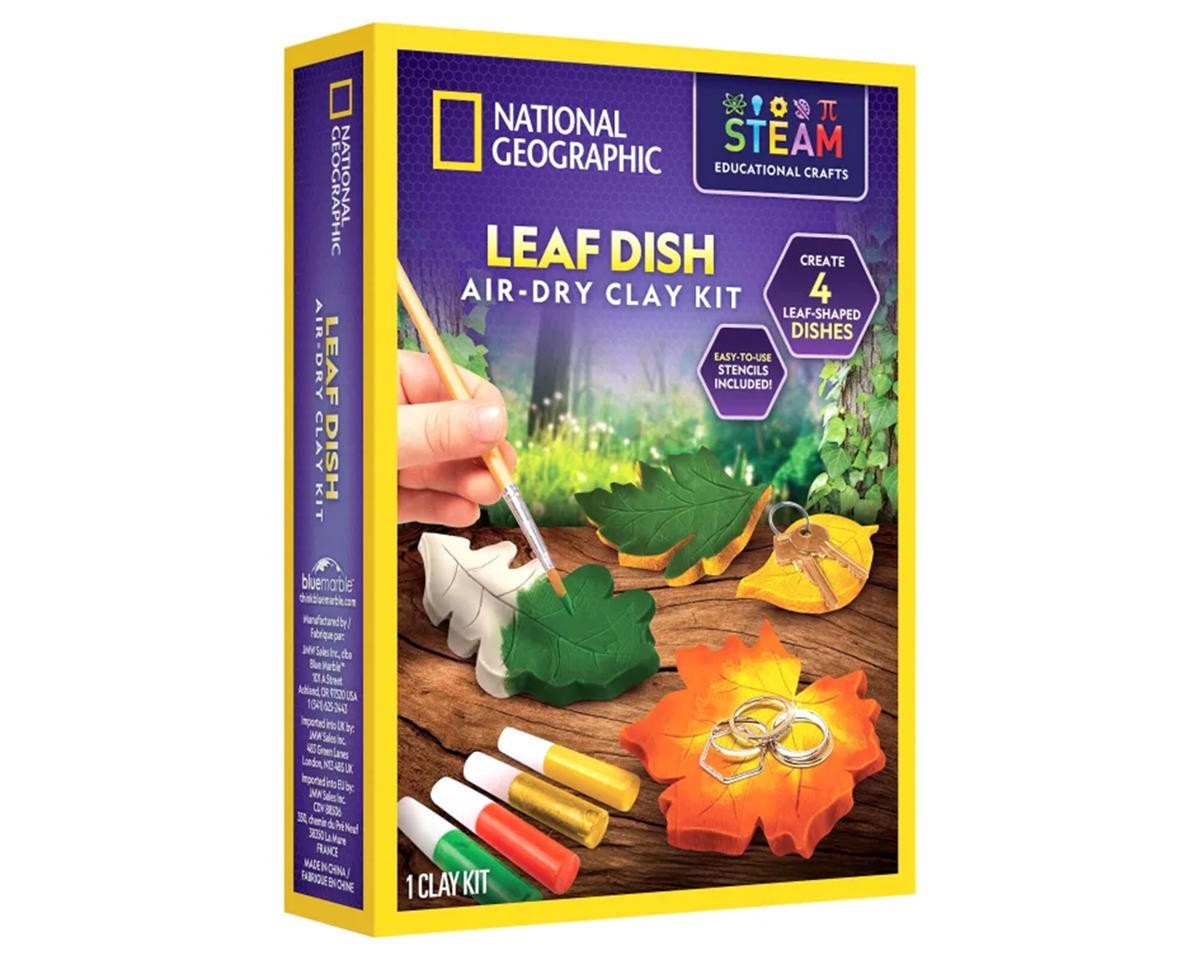 Blue Marble National Geographic Leaf Dish Air-Dry Clay Kit [DWDRTCLAYDISH]