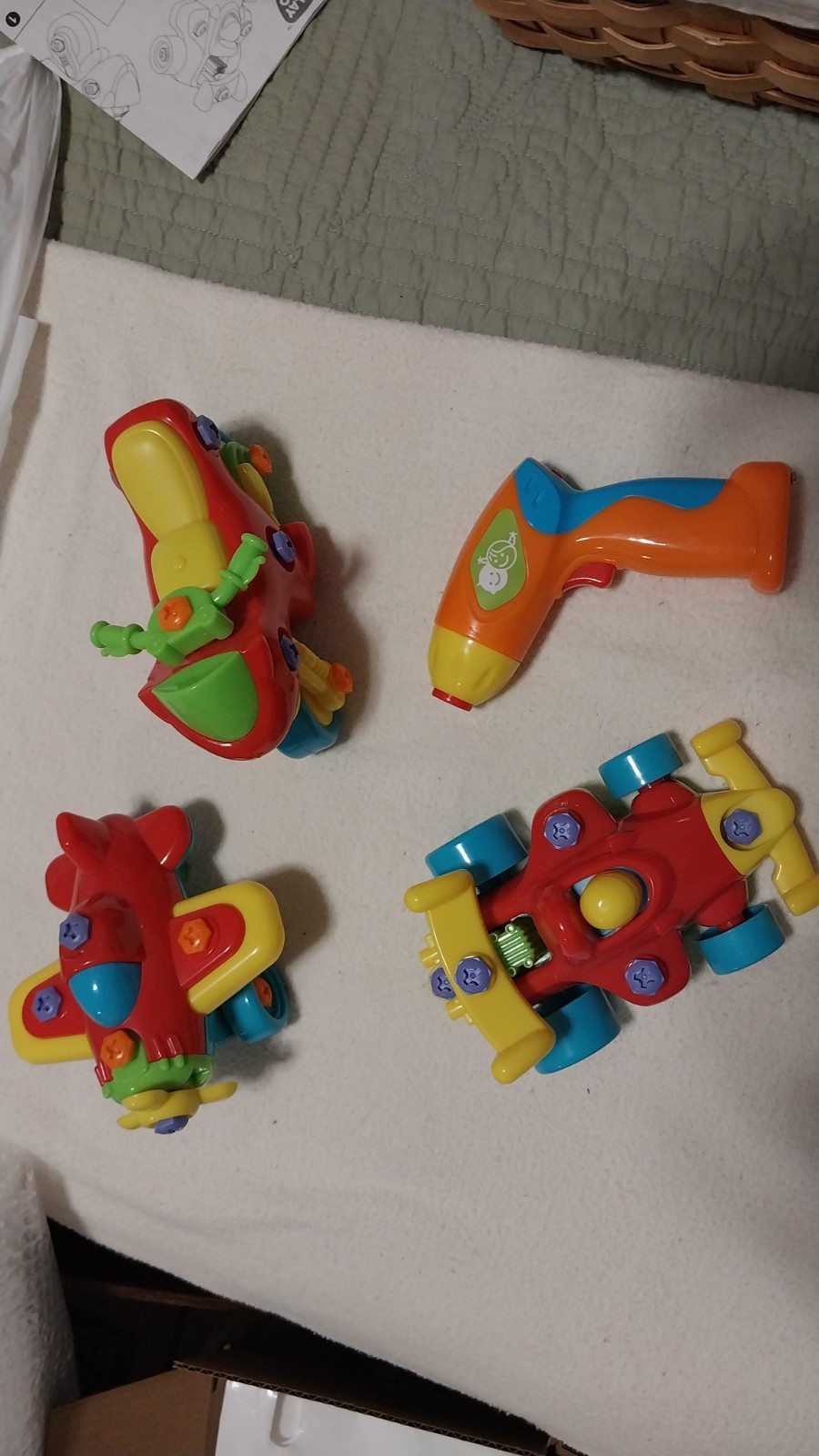 Create & Design Lakeshore Drill Kit + Play Go Set of Vehicles- parts for both