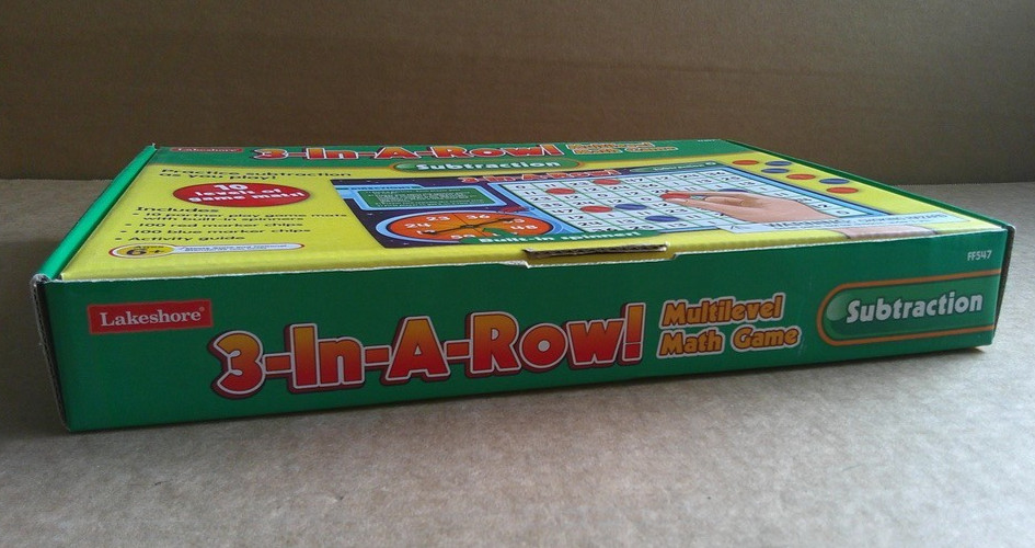 Lakeshore Learning – 3-in-A-Row! Multilevel Math Game – Subtraction # FF547