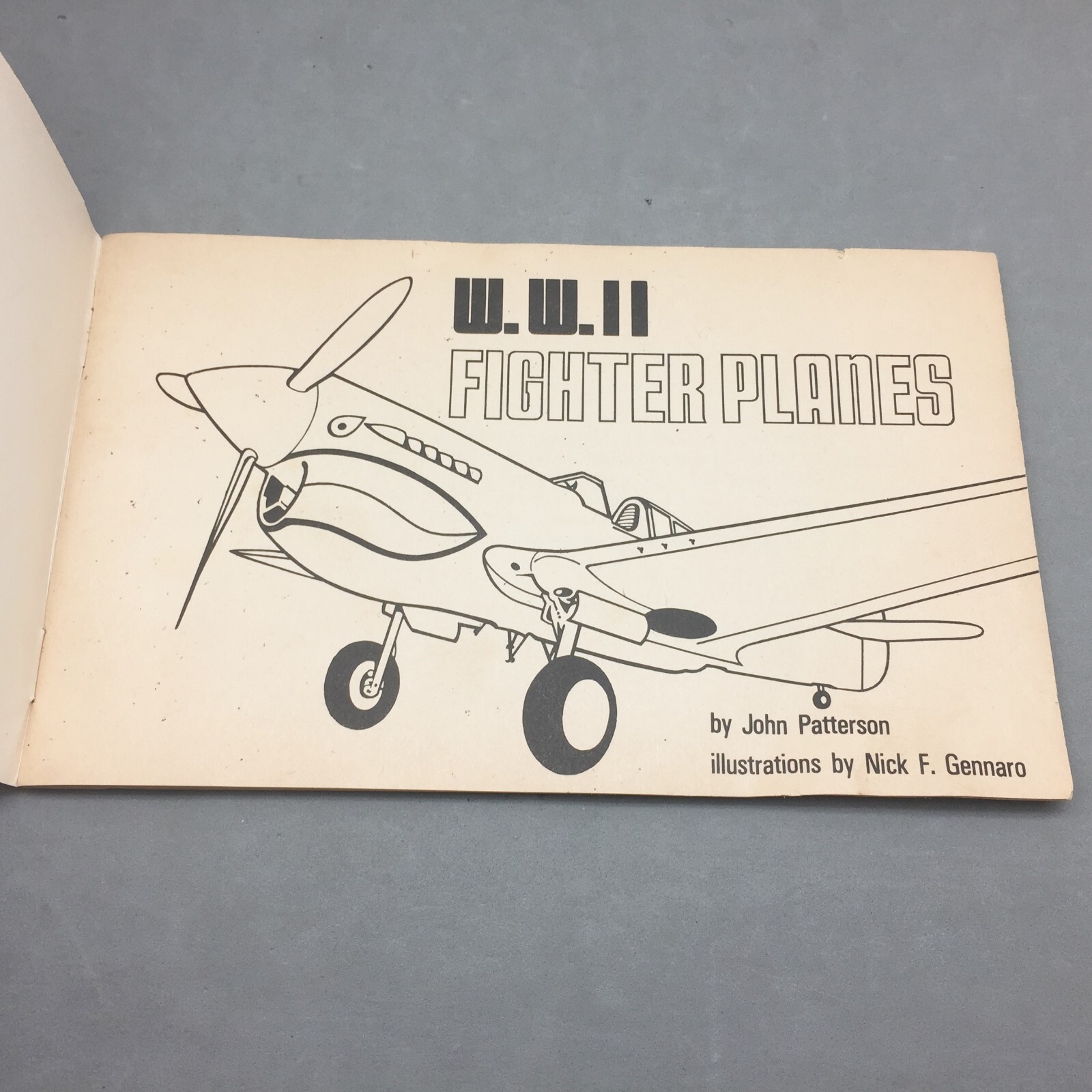 WWII Fighter Planes Kids Book John Patterson 1980 School Book Fair Learn To Draw