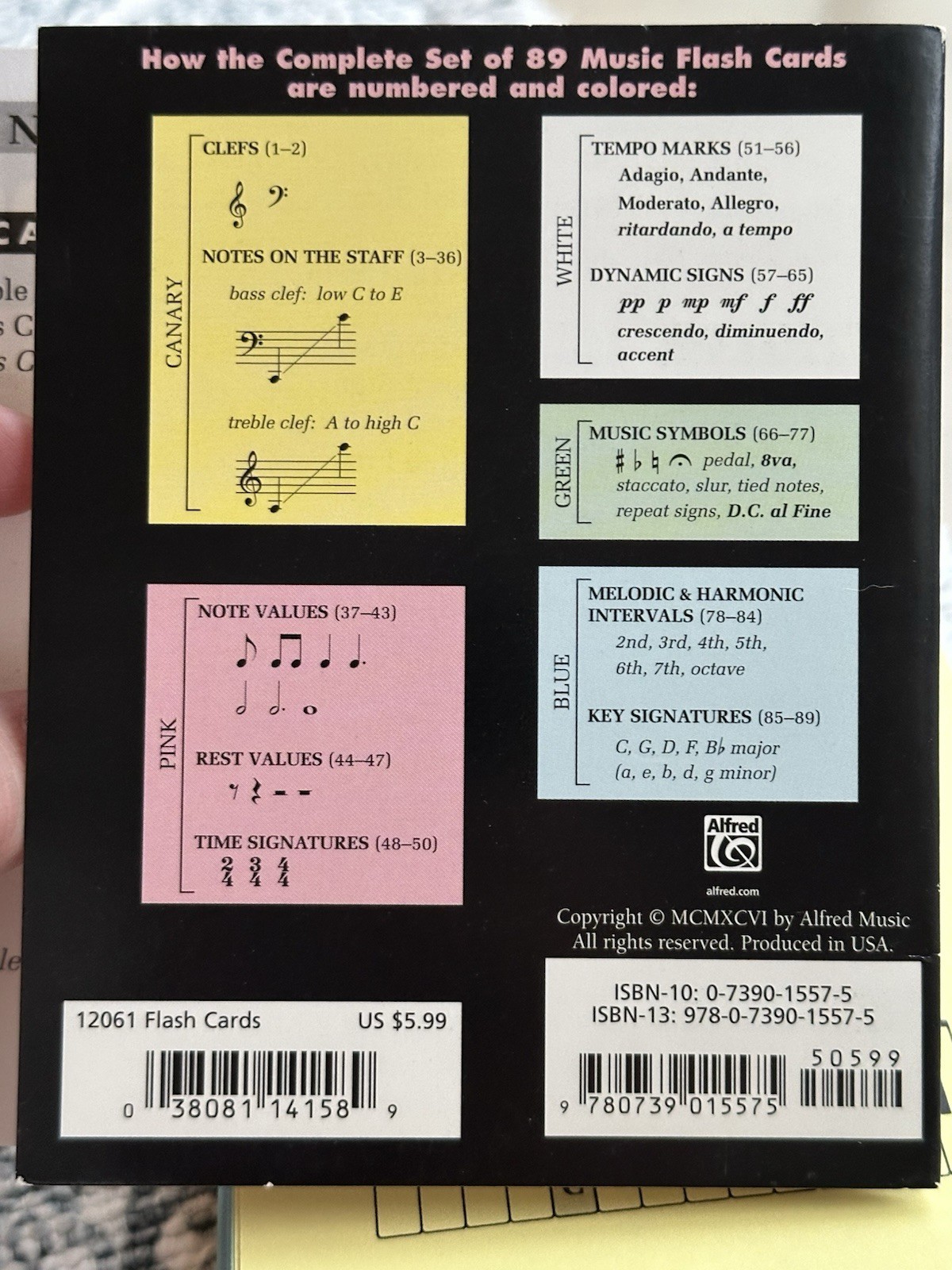 Complete Color Coded Flash Cards For All Beginning Music Students