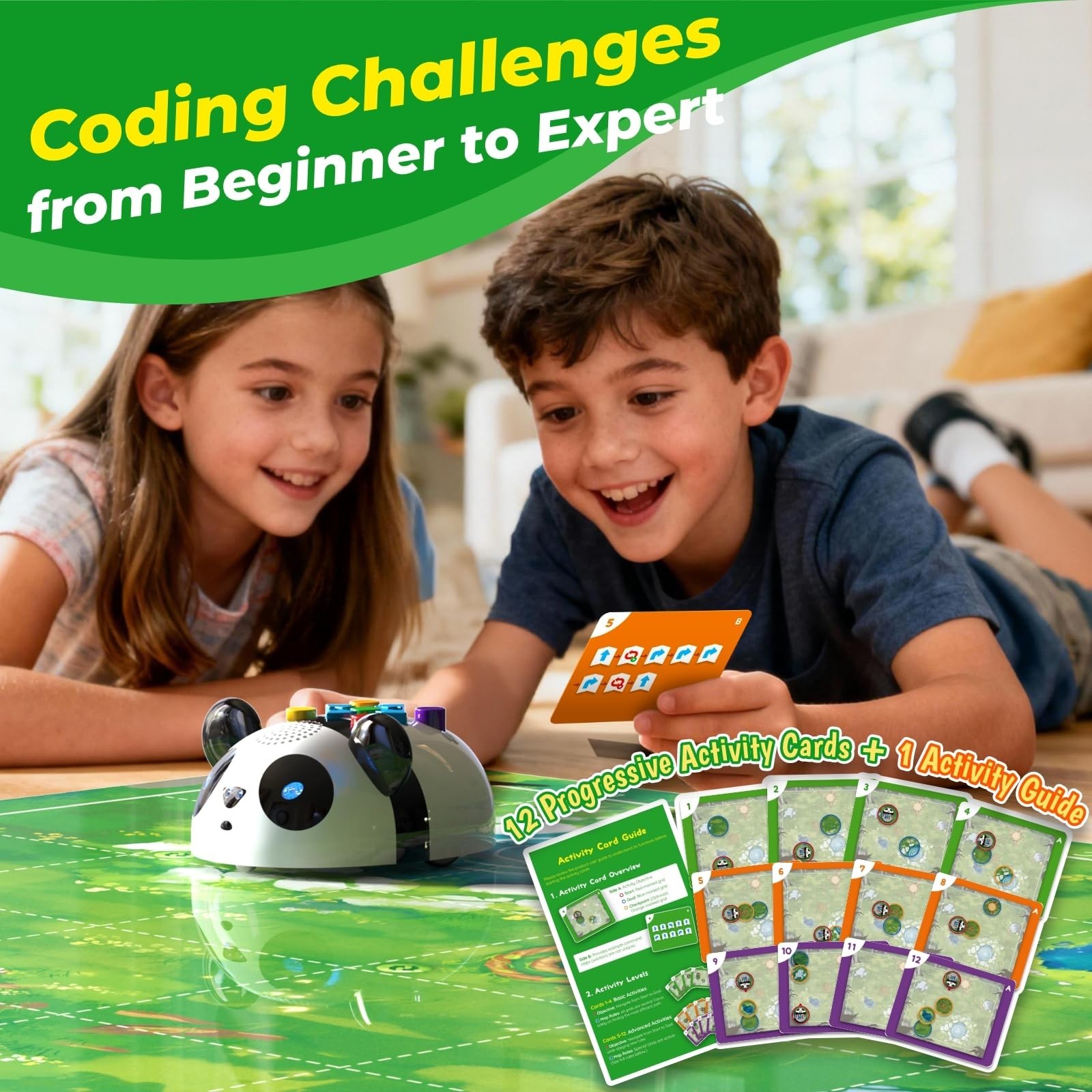 STEM Coding Robot Activity Set – 48 Pieces, Screen-Free Educational Toy for Kids