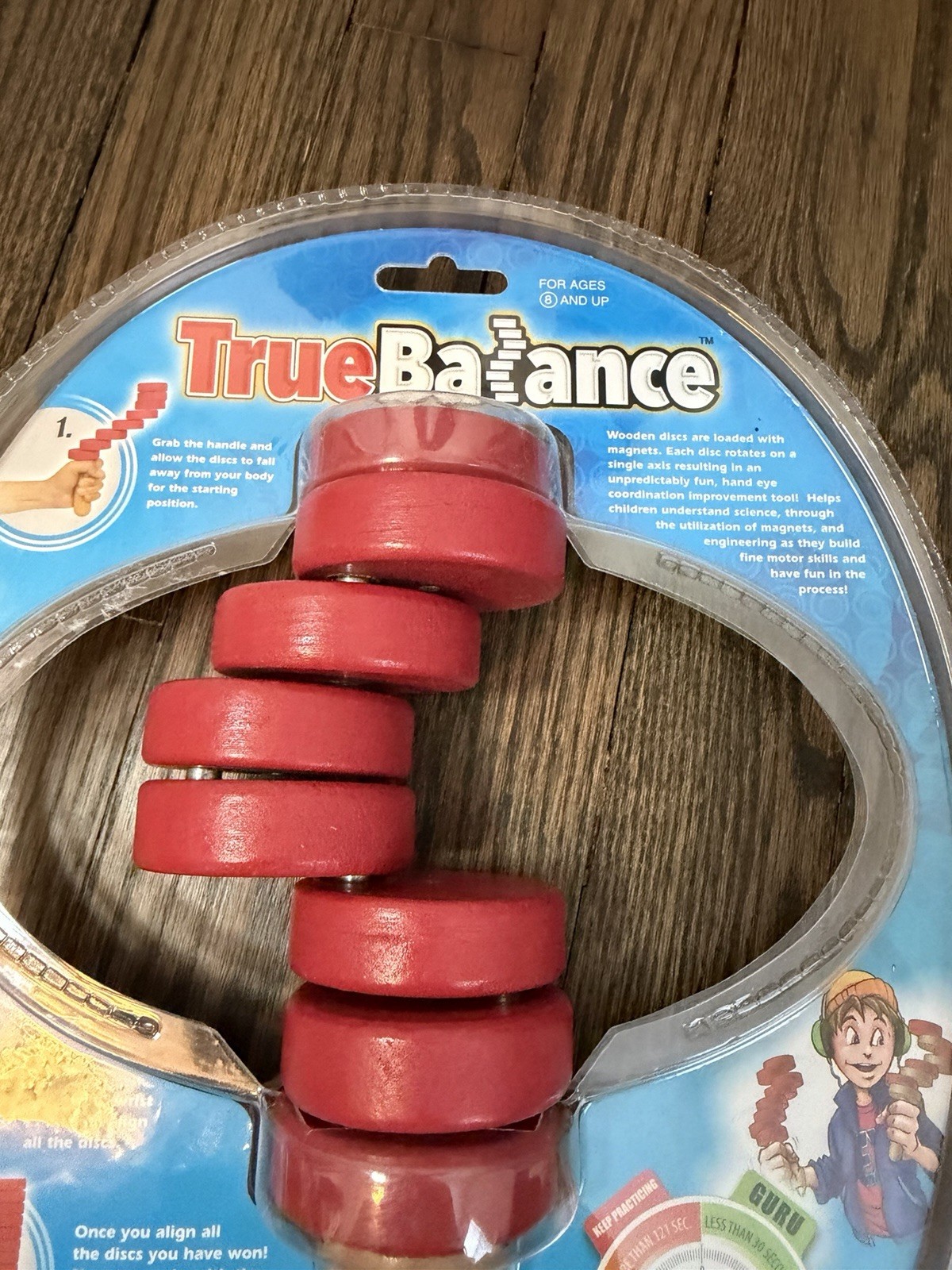 True Balance Handheld Wooden Toy by Excite “STEM” Coordination New/Sealed – Red