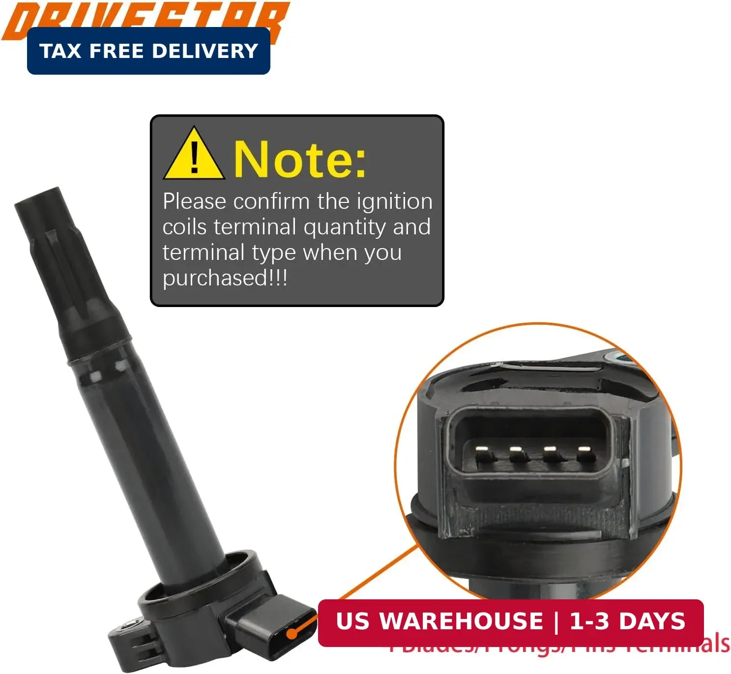 UF487 Ignition Coil Compatible with 2013-2018 Toyota Avalon 2007-2017 Camry 2006