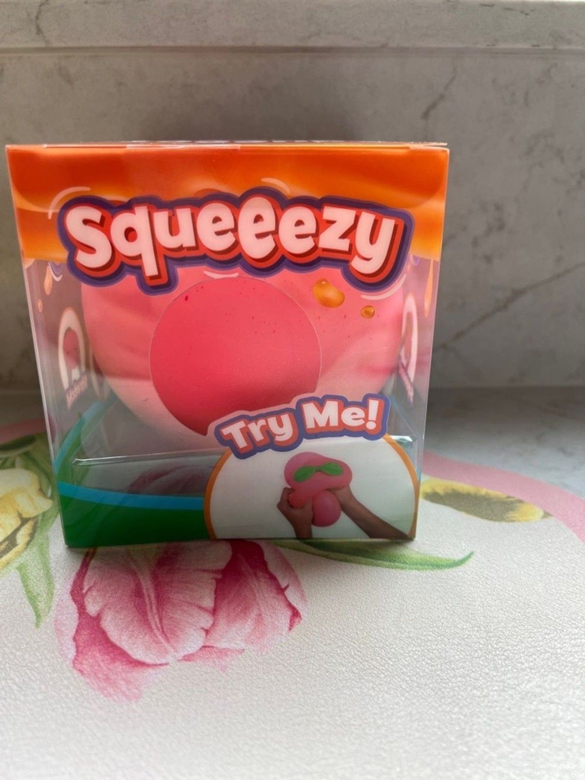 Squeezy Peach Squishy Stress Toy – Pink/Peach