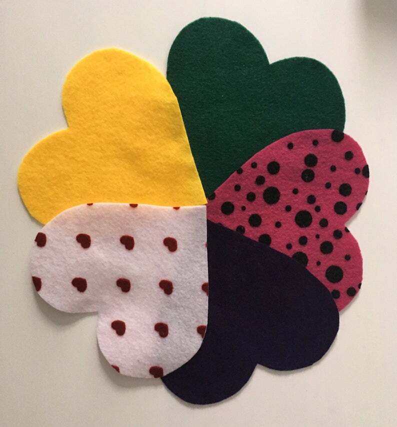 Love Bug and Five Valentines Hearts Felt Story – Children’s Felt Board Story