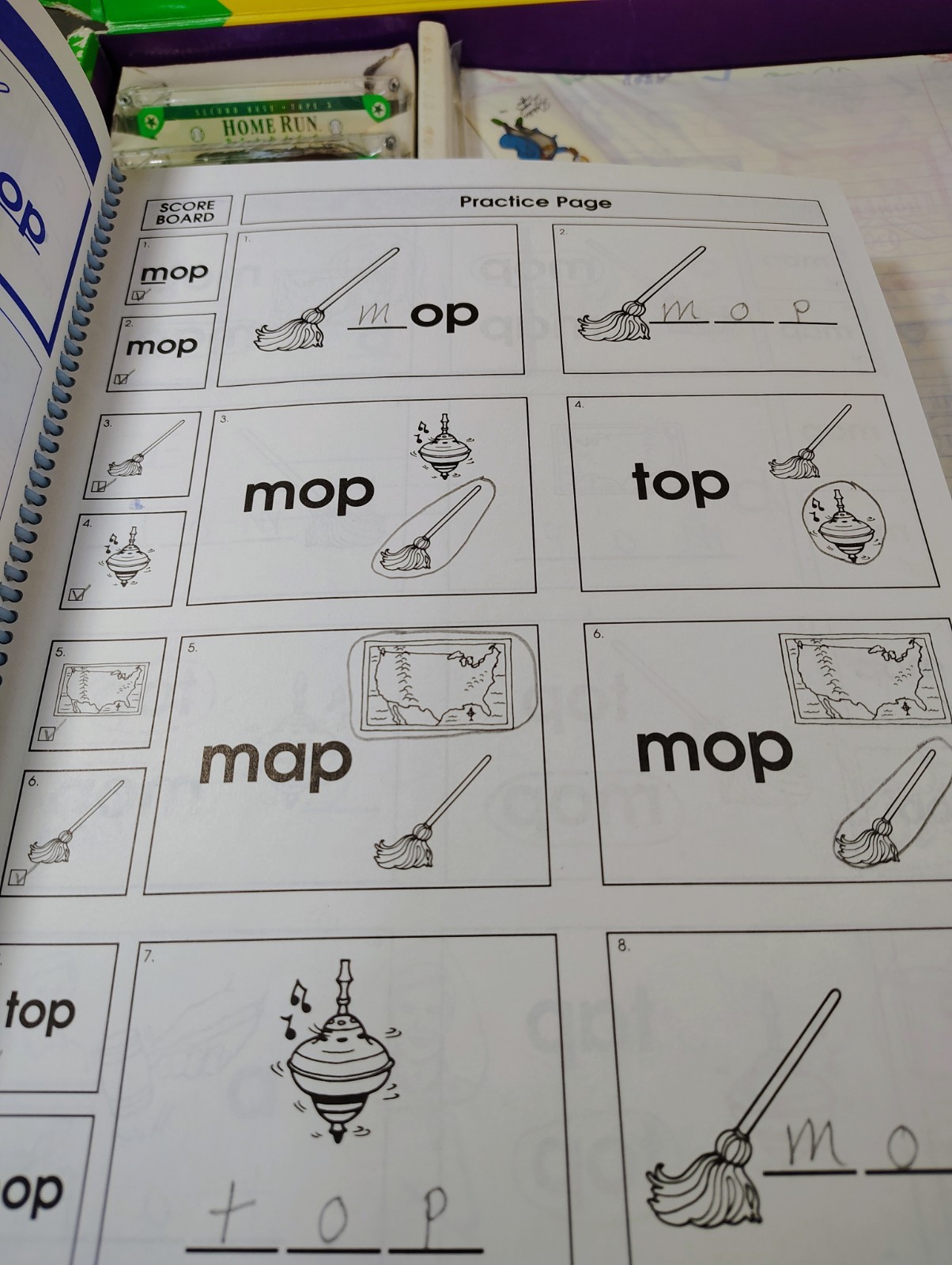 Learn to Read Program by Educational Insights 4+ Home Run School Workbooks Tapes