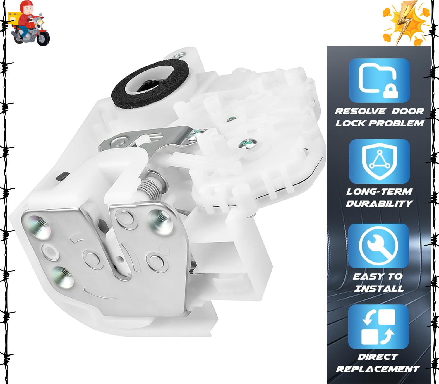 Rear Left Driver Side Power Door Lock Latch Actuator Motor Replacement for Honda