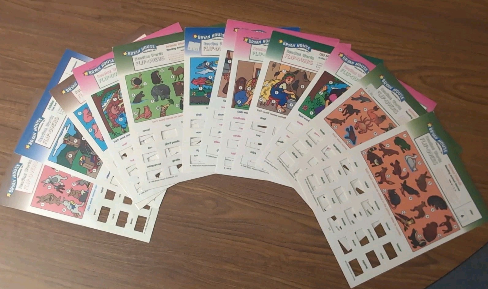 Vintage Reading Word & Sound Flip-Overs For Self Correction Set Of 39