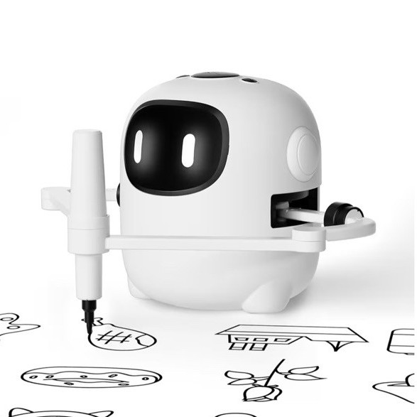 White Drawing Robot Toy for Kids, Ages 4-11, Arts & Crafts Educational Tool