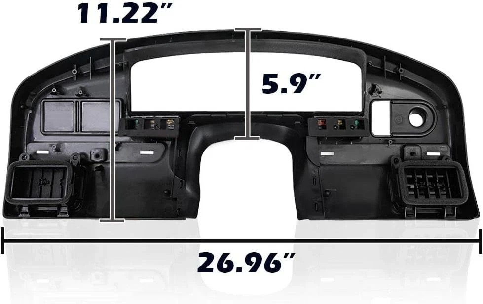 92-97 Ford F150 F250 F350 Dash Panel Bezel Cover Compatible with 1992-1997 Ford