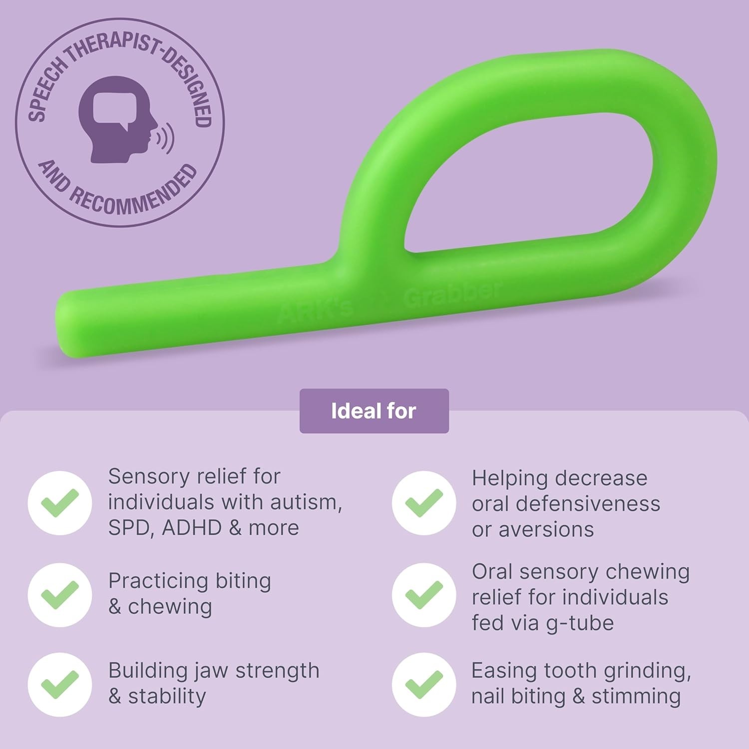 ARK’s Grabber XT Oral Motor Chew – Extra Tough Sensory Chewy Tool